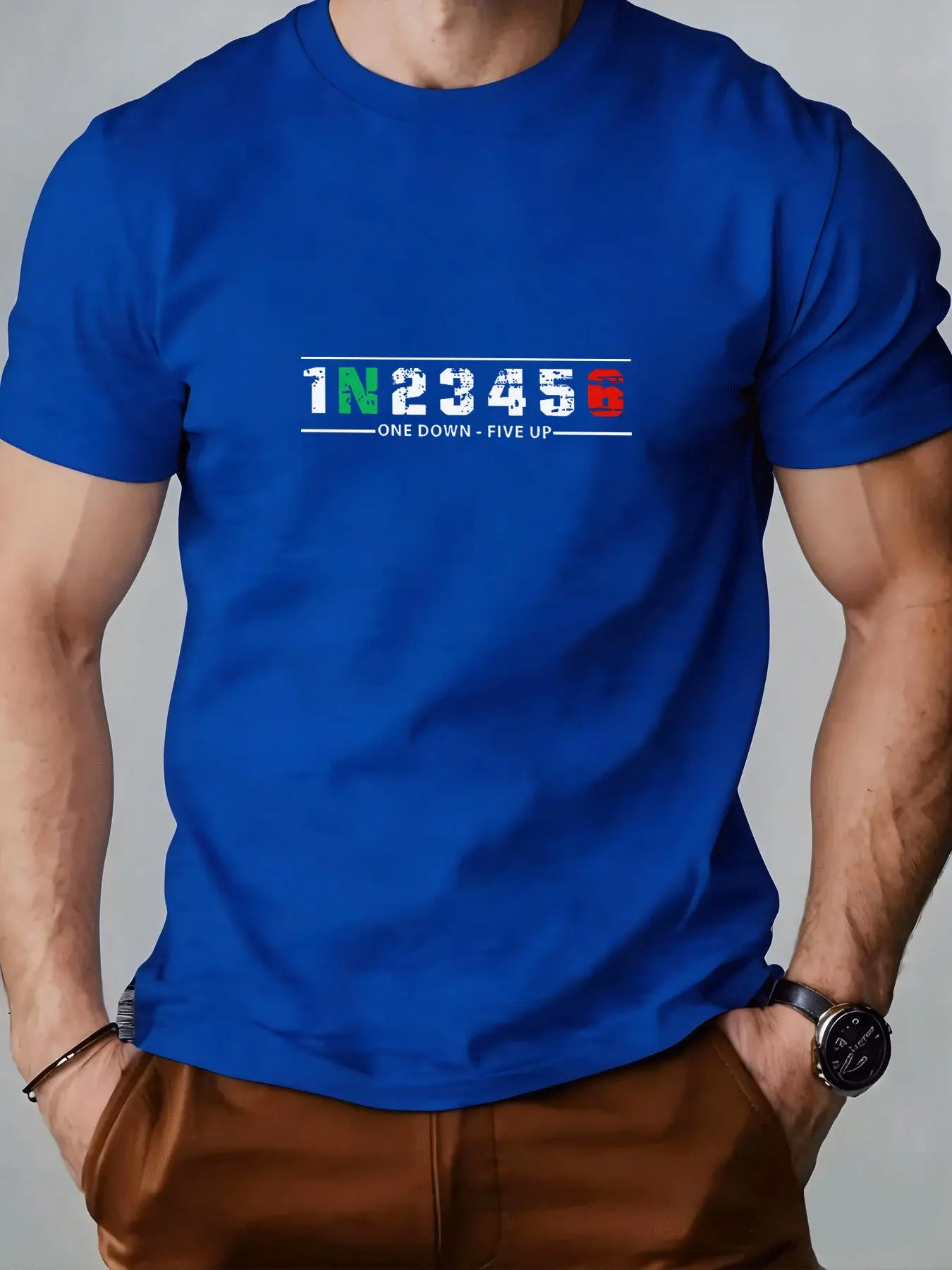 Camiseta Gráfica para Hombre 1 - Motorcycle Gear Up Down reseña y precio