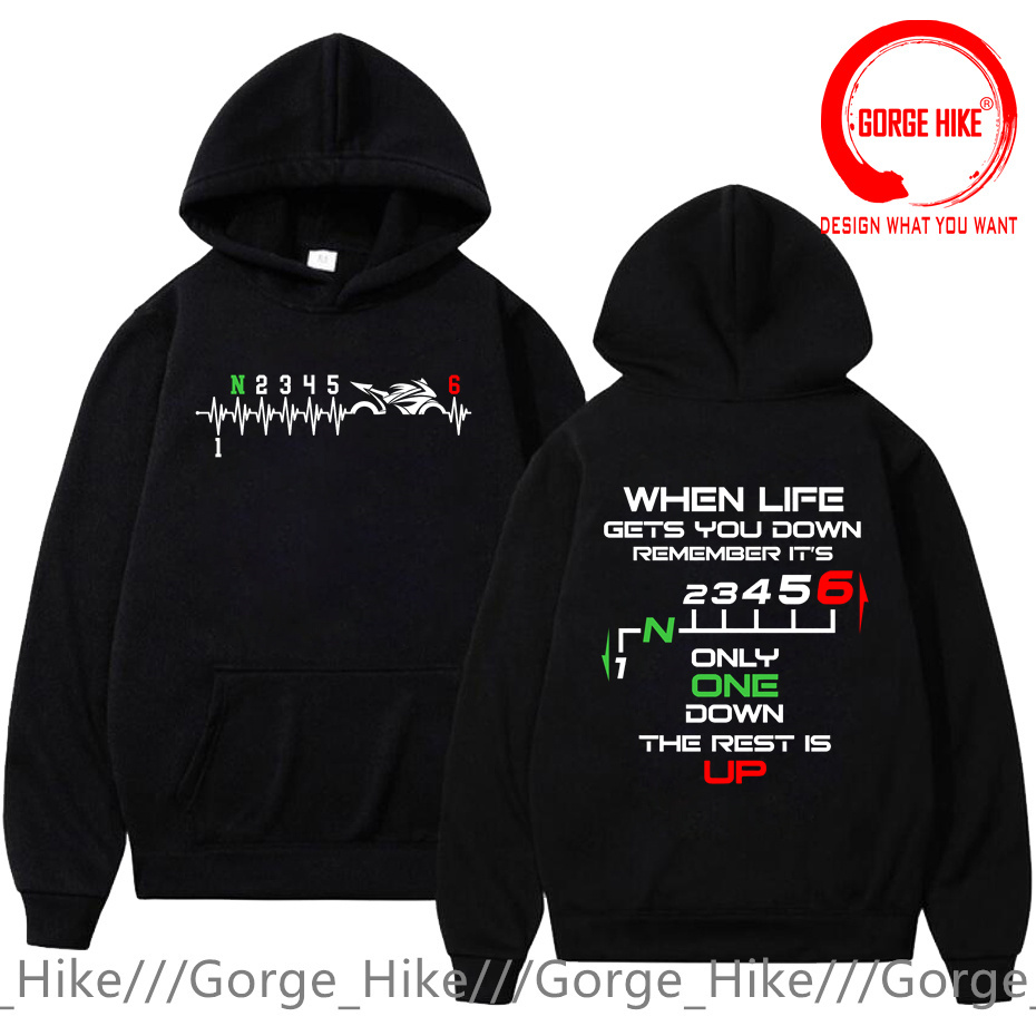 1N23456 Sudadera con capucha d - Motorcycle Gear Up Down reseña y precio