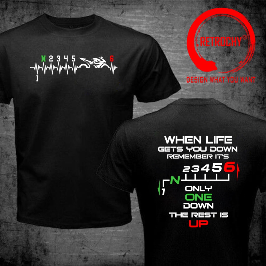 Camiseta de Motociclista con D - Motorcycle Gear Up Down reseña y precio