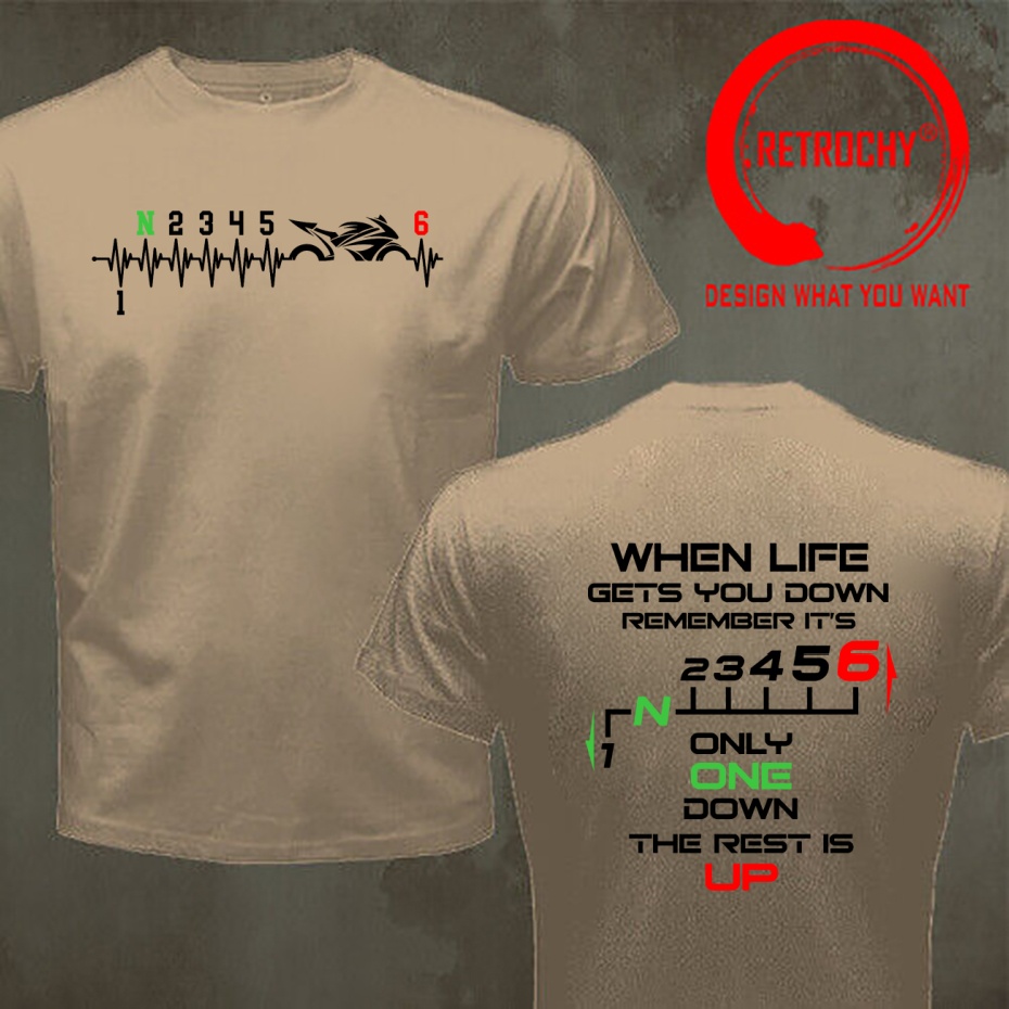 Camiseta de Motociclista con D - Motorcycle Gear Up Down reseña y precio