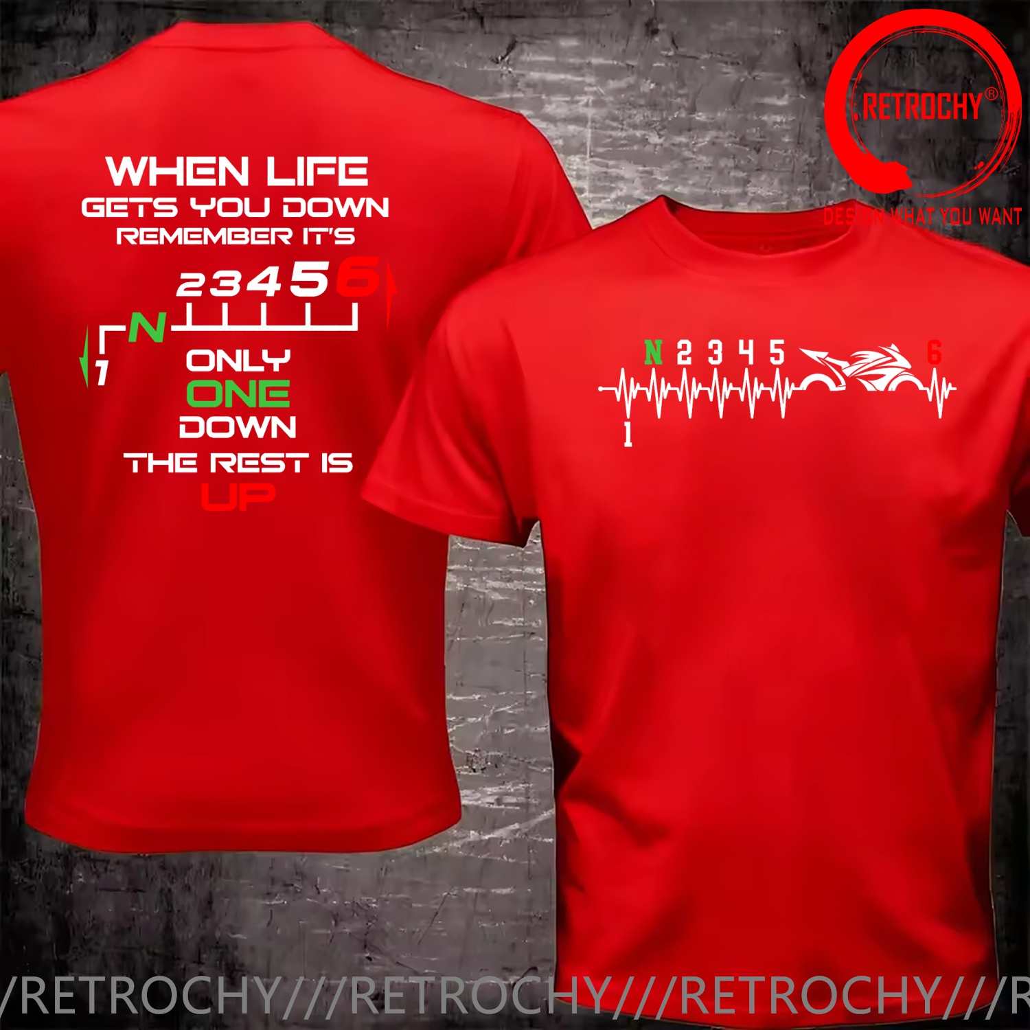 Camiseta de Motociclista con D - Motorcycle Gear Up Down reseña y precio