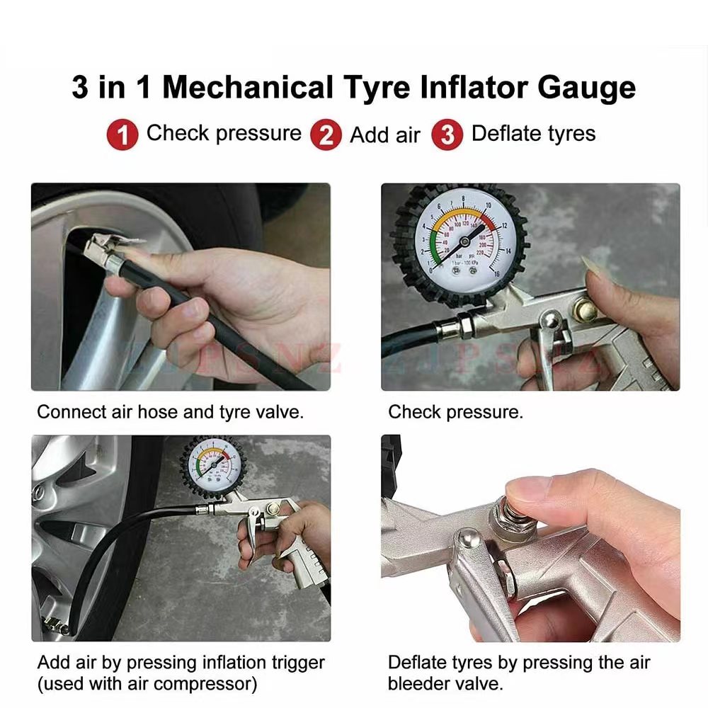 Medidor de inflado de neumátic - Tyre Pressure Gauge reseña y precio