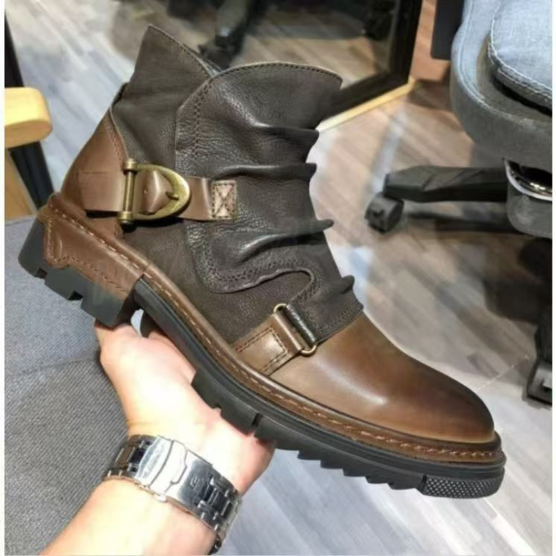 Botas de cuero retro para homb - Motorcycle Gear Up reseña y precio