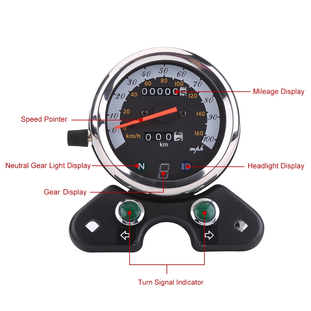 Velocímetro Universal para mot - Motorcycle Gear Display reseña y precio